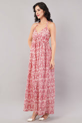 Pink Ikkat Dress