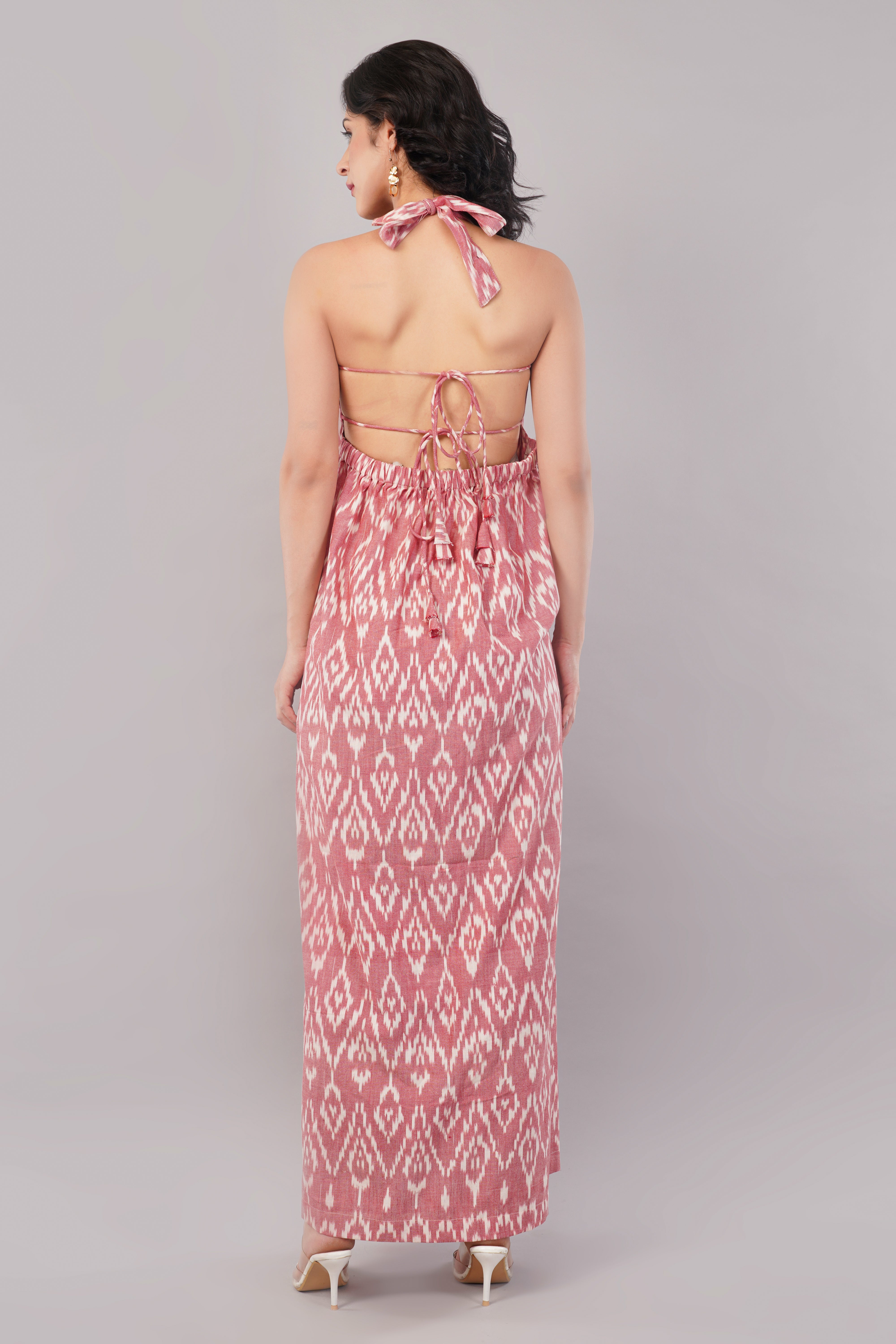 Pink Ikkat Dress
