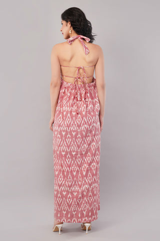 Pink Ikkat Dress