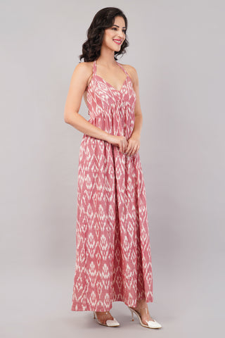 Pink Ikkat Dress