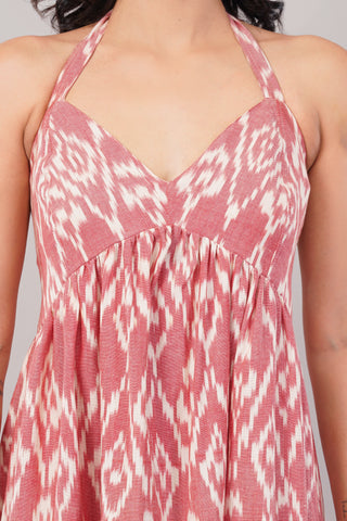 Pink Ikkat Dress