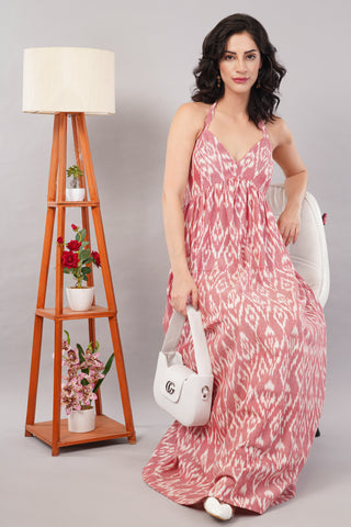 Pink Ikkat Dress