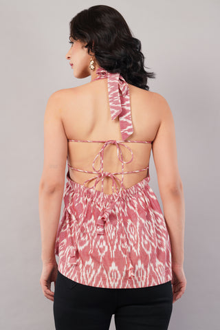 Pink Ikkat Top