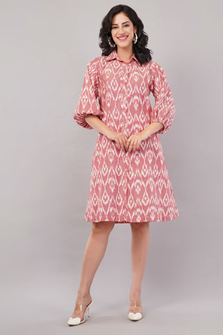 Pink Collar Mini Dress