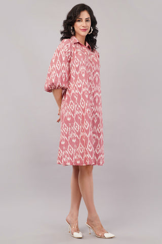 Pink Collar Mini Dress